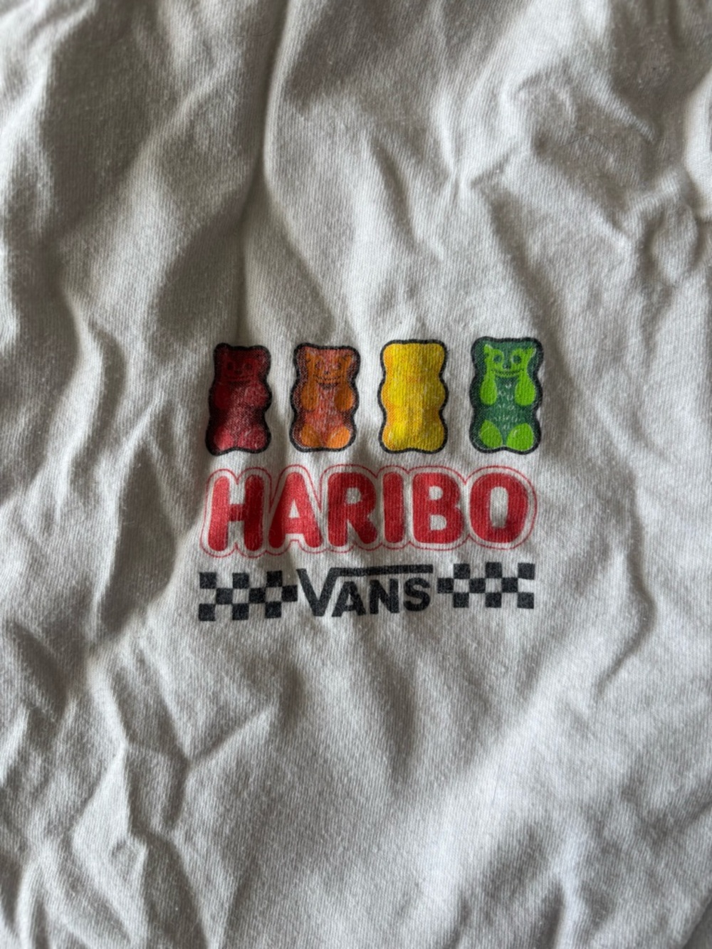 Vans White Tee with Red HARIBO Logo